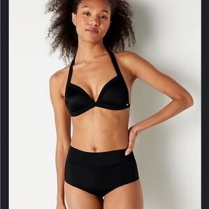 Victoria's Secret Black Tie-back Bikini Top